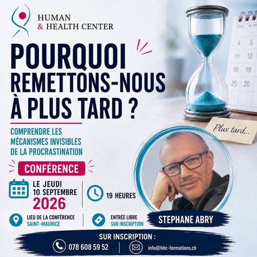 Atelier procrastination Valais : conférence et ateliers à St-Maurice